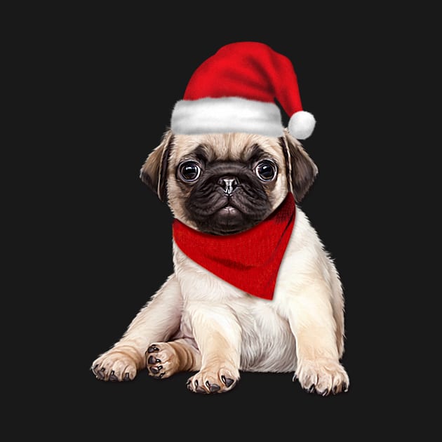 Christmas Pug - Dog lover Christmas by Dynasty Arts