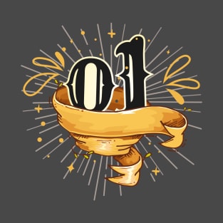 Number 01 for exclusive anniversary, birthday, etc T-Shirt