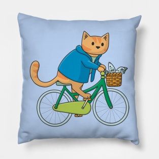 Bicycle Cat Pillow