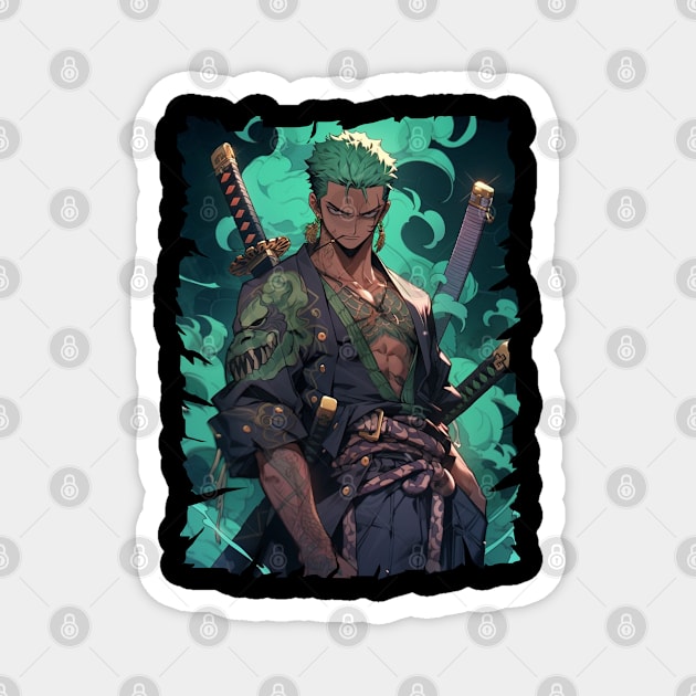 ZORO SAMURAI ANIME Magnet by graficklisensick666