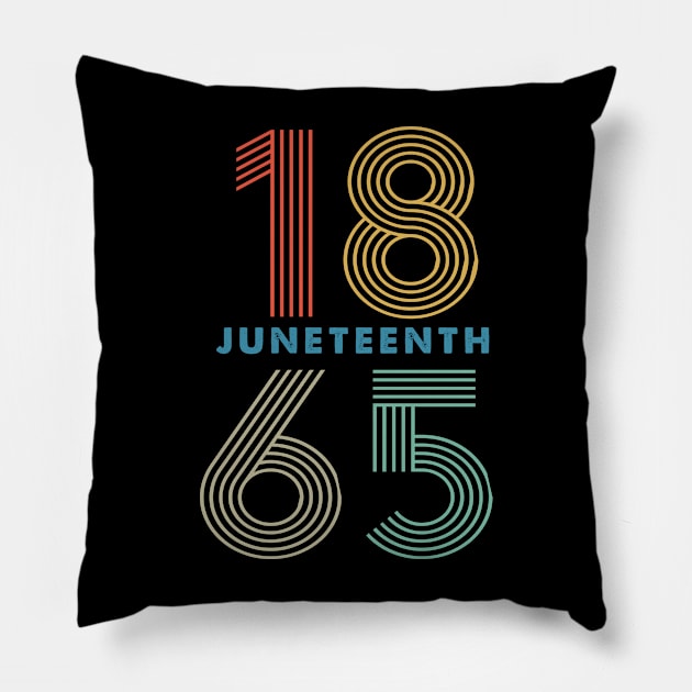 1865 Juneteenth, Black History, Freedom Pillow by UrbanLifeApparel