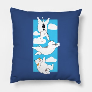 falling cat 3 Pillow