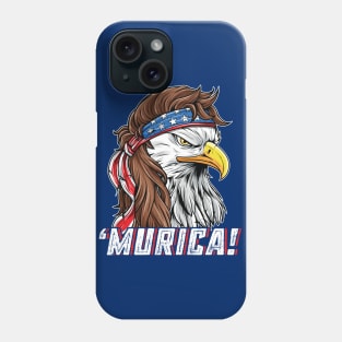 4th of July Eagle Mullet Murica American Flag USA Merica Phone Case