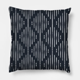 Geometric pattern. Hand drawn rhombic stripes Pillow