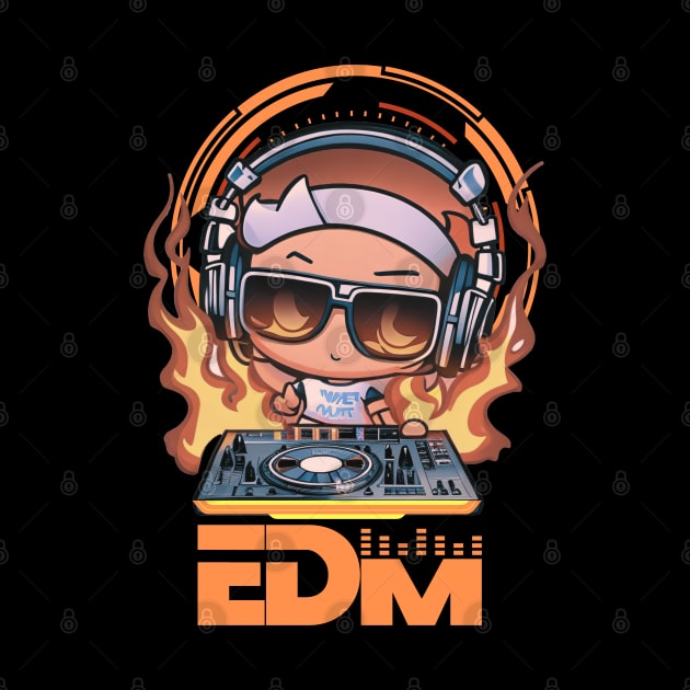 EDM Rose DJ Tee! Orange/Rose by SocietyTwentyThree