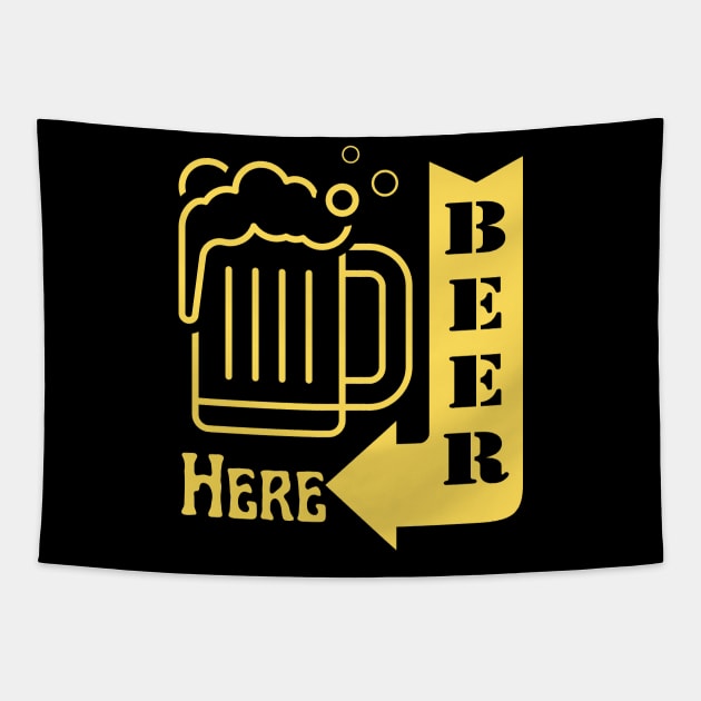 Get A Jug Of Beer Here Tapestry by SimpleModern