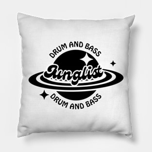 JUNGLIST  - Y2K Ringed Planet (Black) Pillow