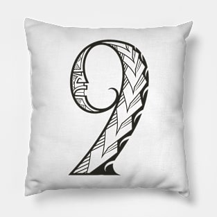 Tribalnumbers Tatto 9 Pillow