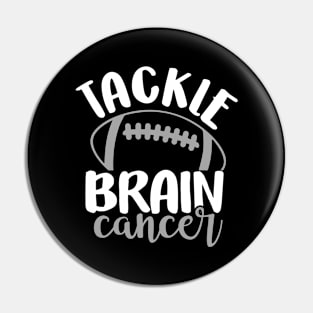 Tackle Cancer Football Brain Cancer Glioblastoma Awareness Pin