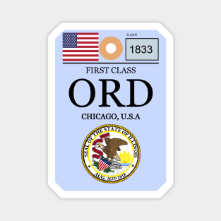 Chicago Illinois luggage tag Magnet