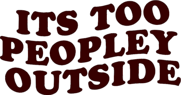 its too peopley outside Kids T-Shirt by good scribbles