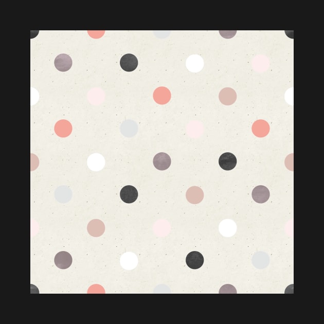 Modern Polka Dots in Black and Pink by greenoriginals