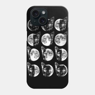 Cat moon phases Phone Case