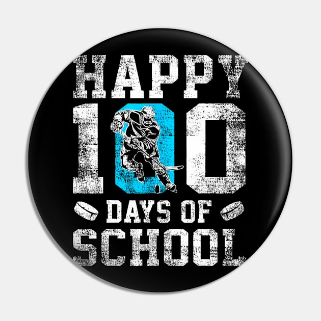 Happy 100 Days Of School Hockey Lovers Boys Girls Pin by Aleem James