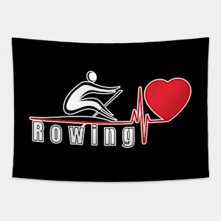 Rowing heart love Tapestry