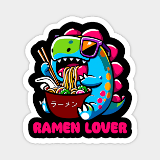 Ramen Lover - Cute Dinosaur Magnet