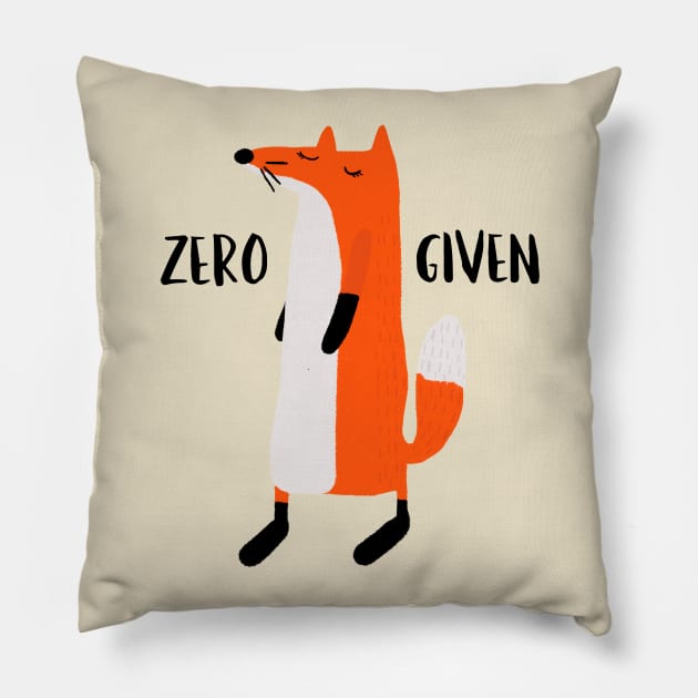 Zero Fox Given Pillow by Dreamy Panda Designs