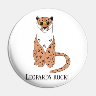 Leopards Rock, Funny Cute Leopard Love Pin