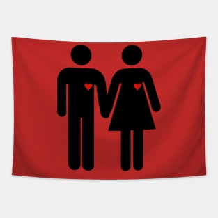 Couple black Tapestry