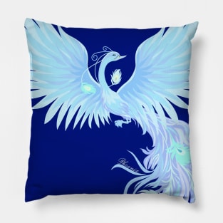 Blue phoenix Pillow