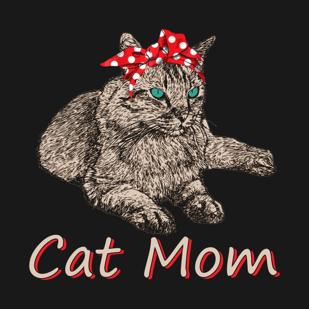 Funny Cat Mom Shirt for Cat Lovers Mothers Day Gift by Walkowiakvandersteen