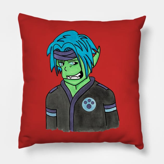 Tamamoto Pillow by Loose Tangent Arts