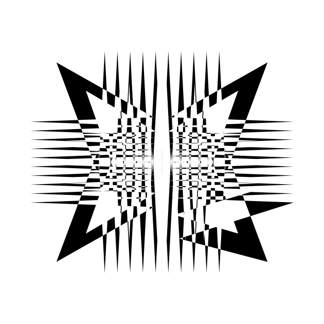 Geometric explosion black and white by k10artzone