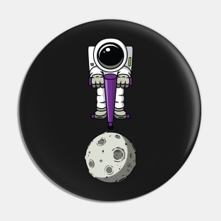 Astronaut on a pogo stick Pin