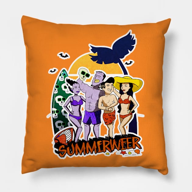 Summerween Pillow by HarlinDesign