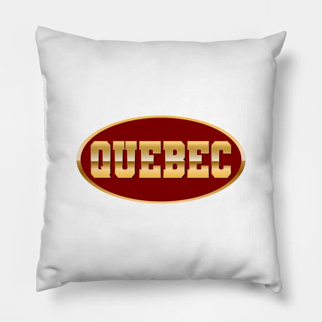 Gold Quebec Pillow by T-Shirts Zone