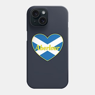 Aberlour Scotland UK Scotland Flag Heart Phone Case