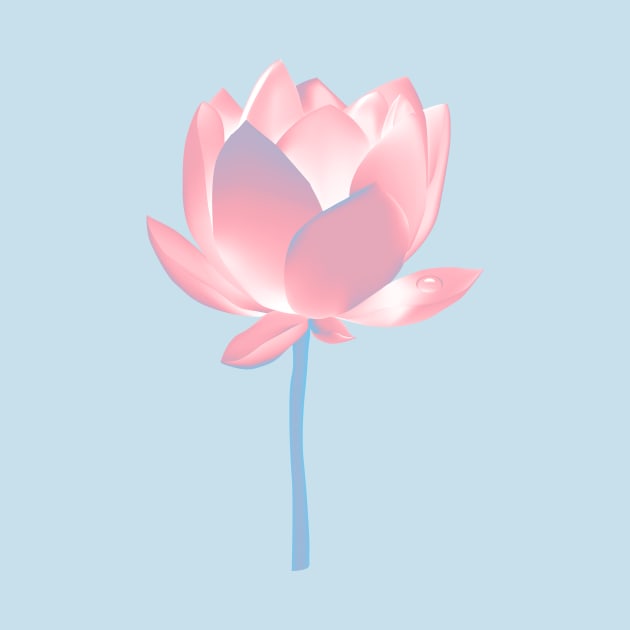 Trans Pride Lotus Flower by VernenInk