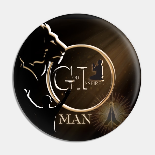 God Inspired Man - Christian Gifts For Men - Birthday Graduation Anniversary - Faith Pin by GodInspiredDesigns