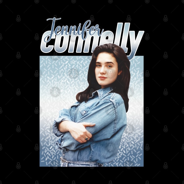 Jennifer Connelly // 80s Blue Vintage Aesthetic Style // by BlackAlife