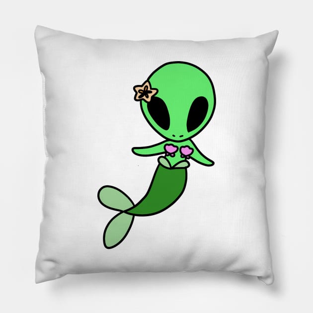 Mermaid Alien Pillow by saradaboru