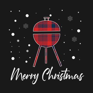 Christmas Plaid Grill Barbecue Merry Christmas Red Buffalo Plaid T-Shirt