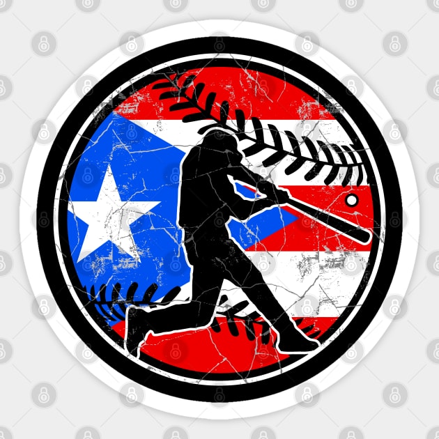 Baseball Puerto Rico Ball Cap Gift' Sticker