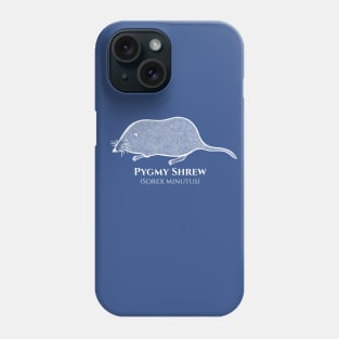 Pygmy Shrew with Common and Scientific Names animal art design Phone Case