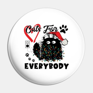 Cats For Everybody Men Kids Women Ugly Christmas Cat Pin