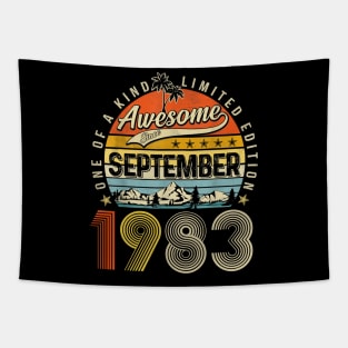 Awesome Since September 1983 Vintage 40th Birthday Tapestry