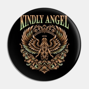 Kindly Angel with Ornaments and Wings Pin