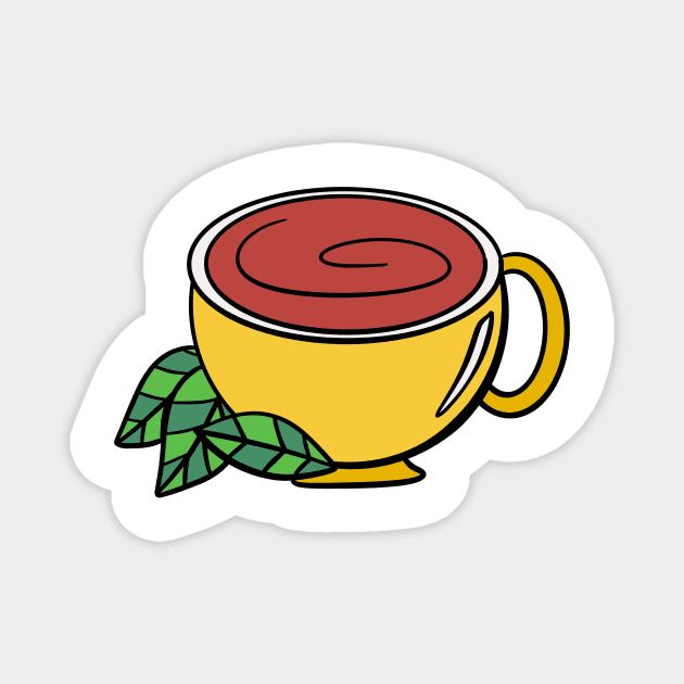 Cup of Tea Magnet by Kelly Louise Art