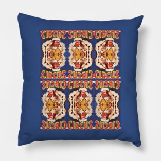 ACID BATH Tiger HERO | Mirror Psychic | Tiger Circus Popart | Vintage Circus Poster Bomb Reimagined | LSD Kaleidoscope Freakshow Pillow