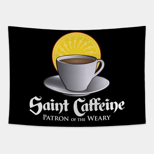 Saint Caffeine Tapestry by LaughingCoyote