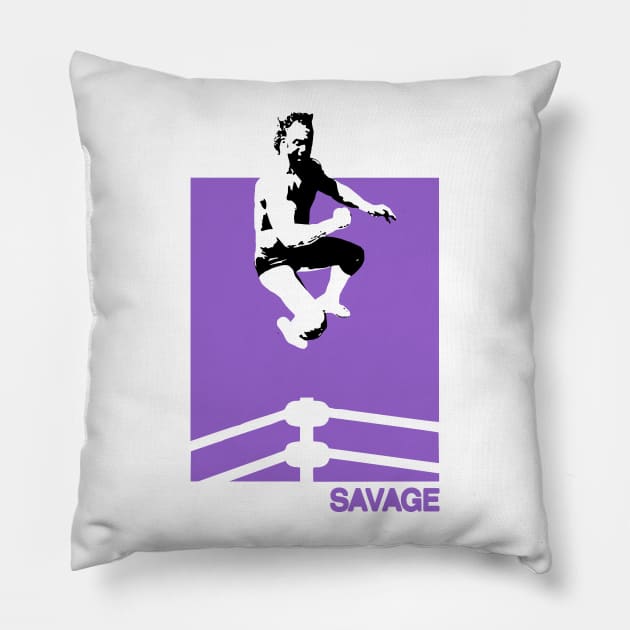 SAVAGE TOP ROPE Pillow by YourLuckyTee