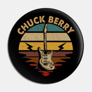 Vintage Guitar Beautiful Name Berry Personalized Pin