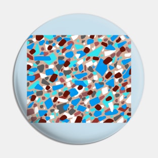 Blue Jesmonite Terrazzo Pin