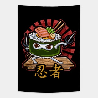 Ninja Warrior Sushi Japanese Manga Anime Otaku Kawaii Tapestry