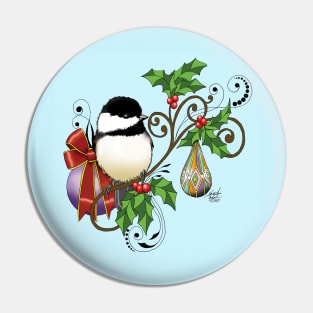 Holiday Chickadee Pin