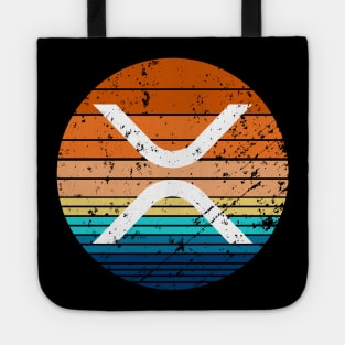 XRP Cryptocurrency DeFi Crypto Vintage Sunset Tote